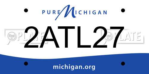 2ATL27 Michigan License Plate