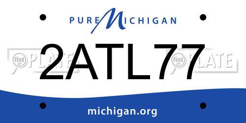 2ATL77 Michigan License Plate