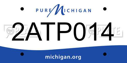 2ATP014 Michigan License Plate