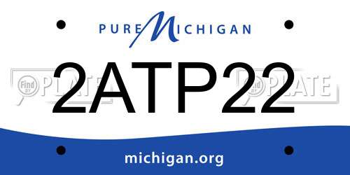 2ATP22 Michigan License Plate