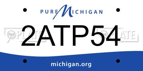 2ATP54 Michigan License Plate