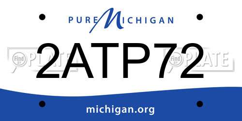 2ATP72 Michigan License Plate