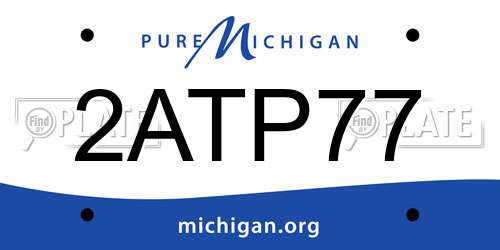 2ATP77 Michigan License Plate