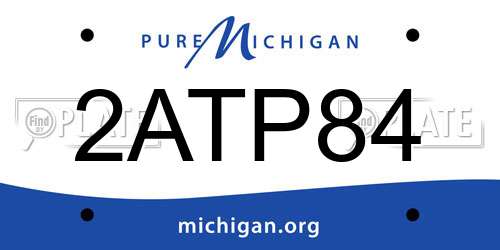 2ATP84 Michigan License Plate