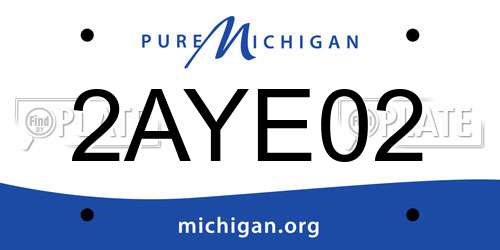 2AYE02 Michigan License Plate