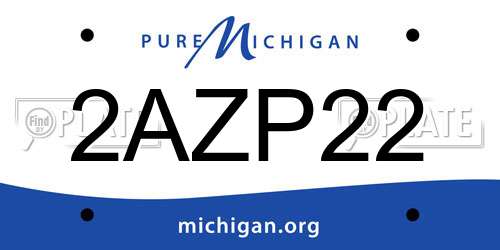 2AZP22 Michigan License Plate