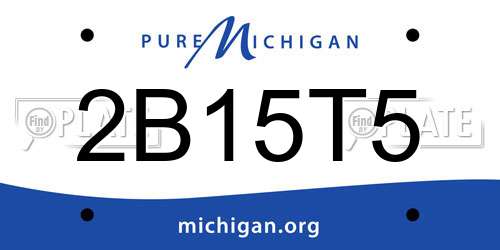 2B15T5 Michigan License Plate