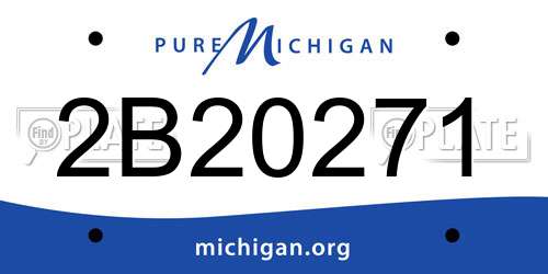 2B20271 Michigan License Plate