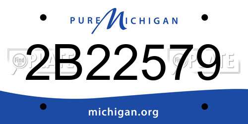 2B22579 Michigan License Plate