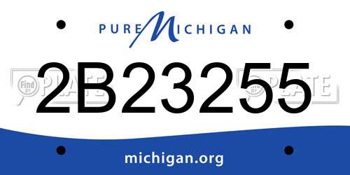 2B23255 Michigan License Plate