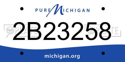 2B23258 Michigan License Plate