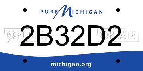 2B32D2 Michigan License Plate