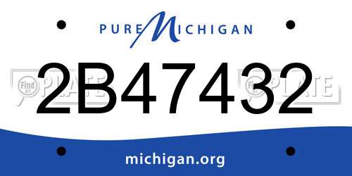 2B47432 Michigan License Plate