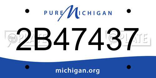 2B47437 Michigan License Plate