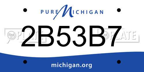 2B53B7 Michigan License Plate