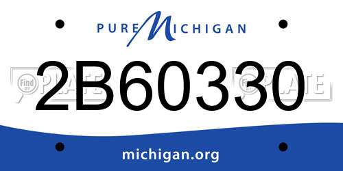 2B60330 Michigan License Plate