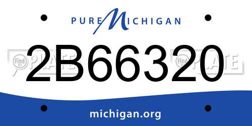 2B66320 Michigan License Plate