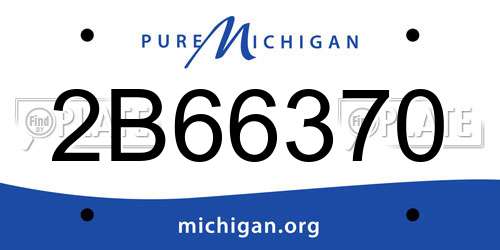 2B66370 Michigan License Plate