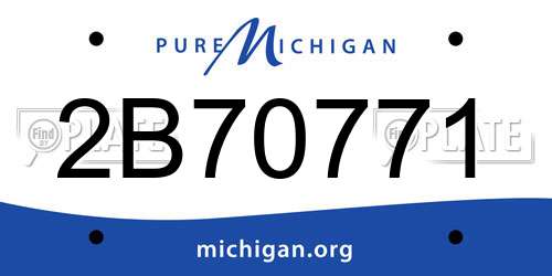 2B70771 Michigan License Plate