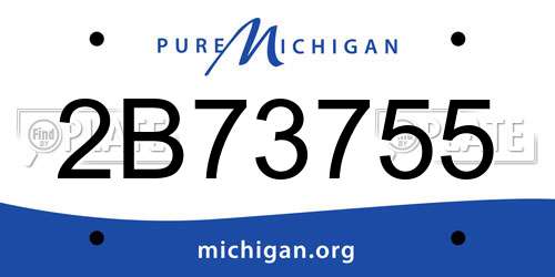 2B73755 Michigan License Plate