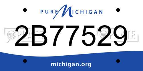 2B77529 Michigan License Plate