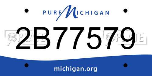 2B77579 Michigan License Plate