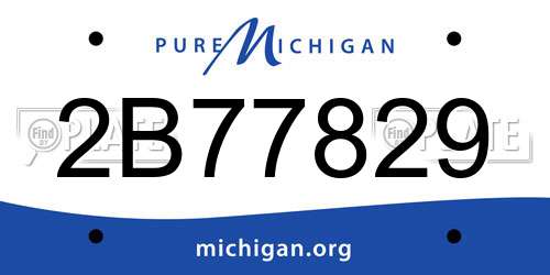 2B77829 Michigan License Plate