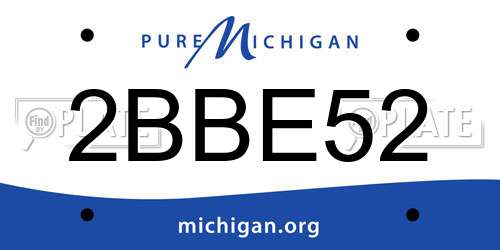 2BBE52 Michigan License Plate