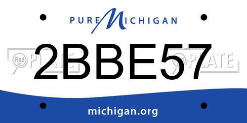 2BBE57 Michigan License Plate