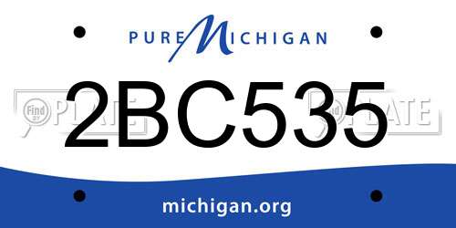 2BC535 Michigan License Plate