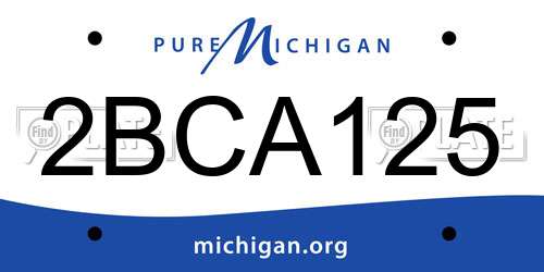 2BCA125 Michigan License Plate