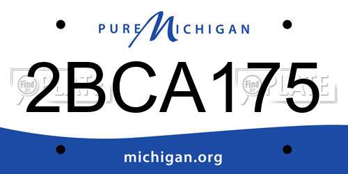 2BCA175 Michigan License Plate
