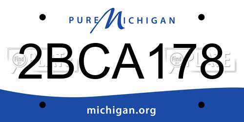 2BCA178 Michigan License Plate