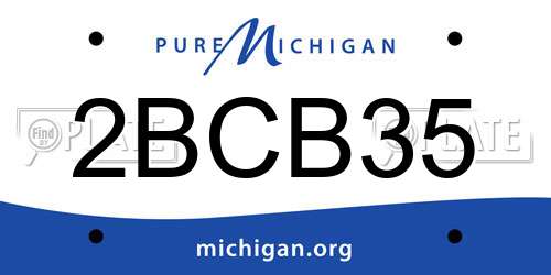 2BCB35 Michigan License Plate