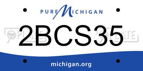 2BCS35 Michigan License Plate