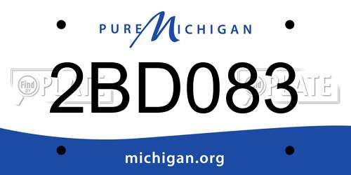 2BD083 Michigan License Plate