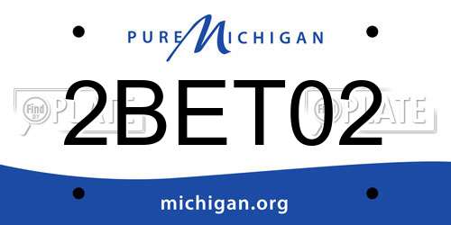 2BET02 Michigan License Plate