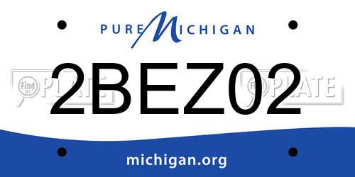 2BEZ02 Michigan License Plate