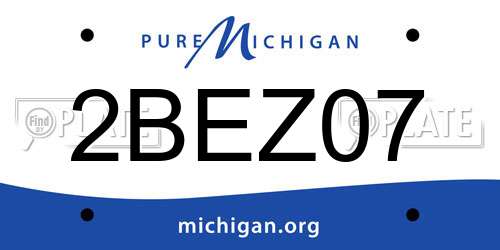 2BEZ07 Michigan License Plate