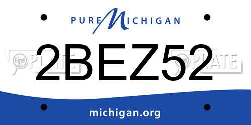 2BEZ52 Michigan License Plate