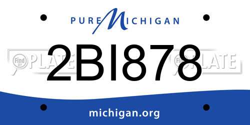 2BI878 Michigan License Plate