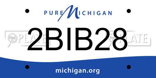 2BIB28 Michigan License Plate