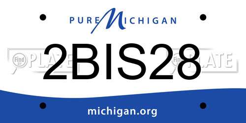2BIS28 Michigan License Plate