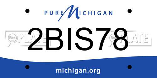 2BIS78 Michigan License Plate