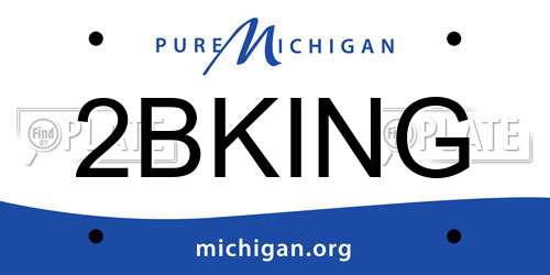 2BKING Michigan License Plate