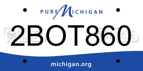 2BOT860 Michigan License Plate
