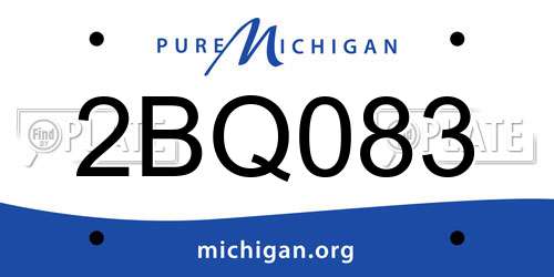 2BQ083 Michigan License Plate
