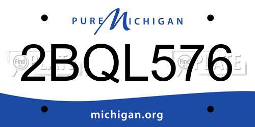 2BQL576 Michigan License Plate