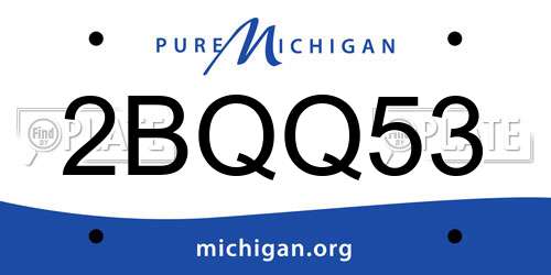 2BQQ53 Michigan License Plate