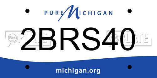 2BRS40 Michigan License Plate